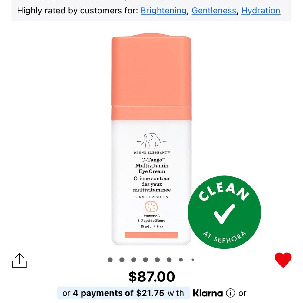 Drunk Elephant C-Tango Multivitamin Eye Cream BNIB